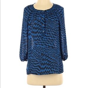 𝅺banana REPUBLIC blue blouse. Sheer. Size XS